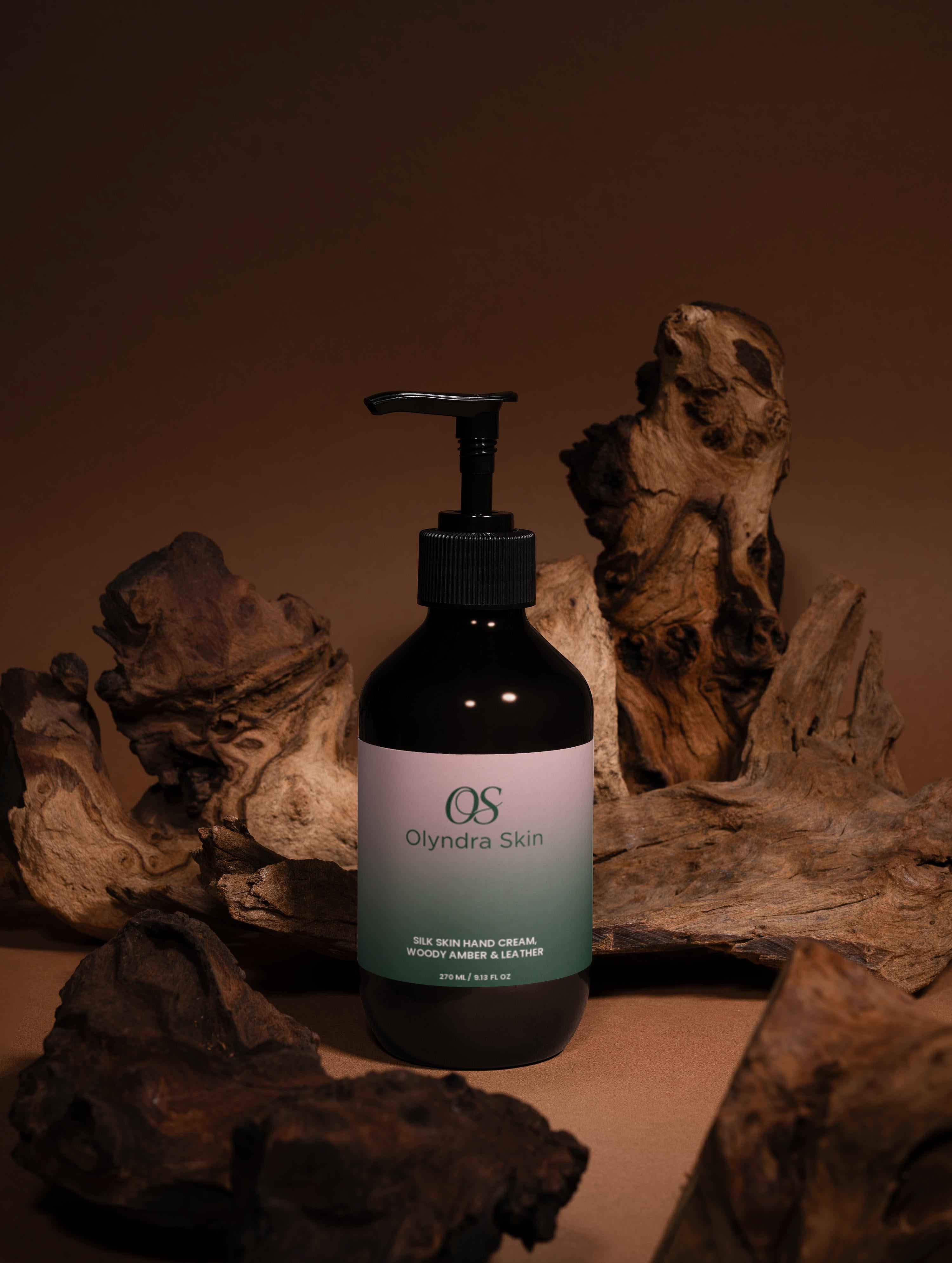 Silk Skin Hand Cream, Woody Amber & Leather